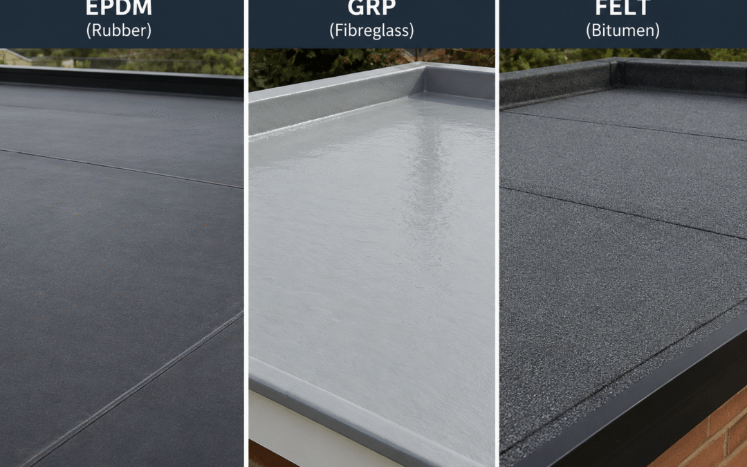 Flat Roof Types Compared: EPDM, GRP and Built-Up Felt